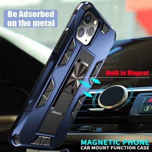 Magnetic Shockproof Armor Case For iPhone 11 Pro Max 12 Mini XS X S R XR SE 2020 7 8 6S Plus 11Pro Magnet Car Holder Hard Cover