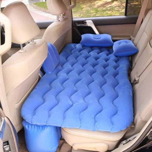 Multi functional Car Air Inflatable Back Seat Travel Bed Mattress Air Bed Sofa Pillow Outdoor Camping Mat Cushion