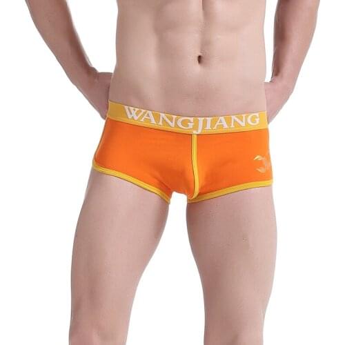 Man Cotton Spandex Underwear Male Bulge Penis Pouch Golden Scorpion Printed Men Boxers Shorts Panties WJ Brand