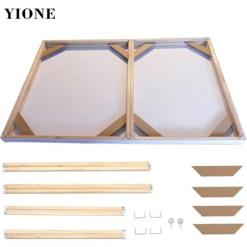 Natural Pine Wooden Painting Frame Custom Photo Frame DIY Large Size Wood Frame for Picture Poster Wall Canvas Painting Cadre