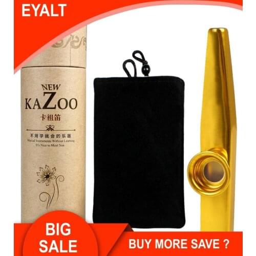 2018 New Alloy Kazoo Flute Diaphragm Mouth Flute Harmonica Kids Party Gift Kid Musical Instrument