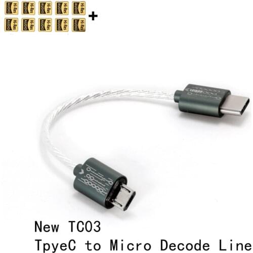 DdHiFi TC03 Upgraded Type-C to Micro USB Decoding Line Audio Cable for Smartphone/Computer to Connect Micro DAC/DAP/Amplifier