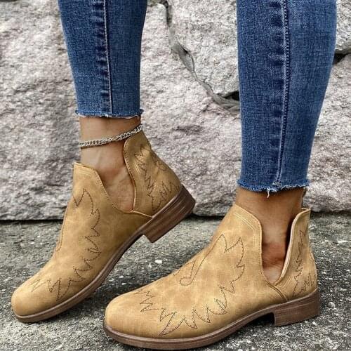 Autumn Fashion Women Chelsea Boots Large Size European and American Womens Boots Round Head