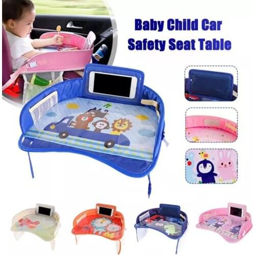 Car Baby Cartoon Safety Seat Tray Portable Cartoon Waterproof Holder for Kids Toy Food Drink Table Baby Seat Table Car S