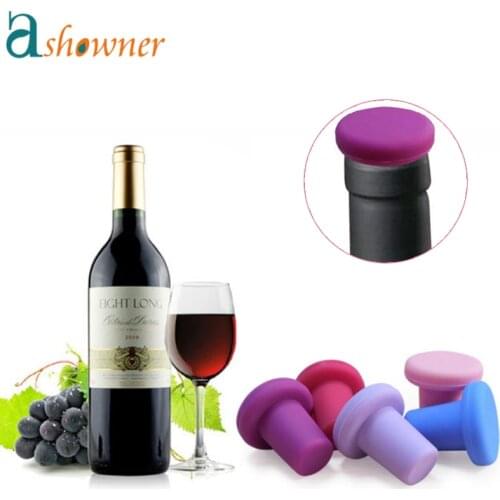 Silicone Wine Bottle Sealed Caps Beer Cover Bar Champagne Closures Saver Dusty Stopper For Bottle Kitchen Wine Accessories Tools