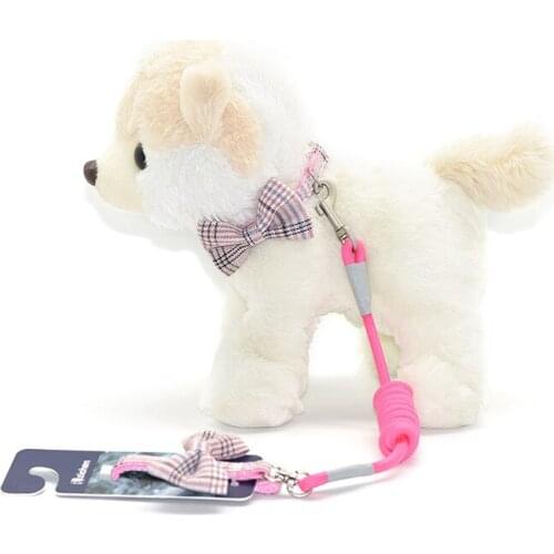 Pet Products Large And Small Dog Nylon Cotton Plaid Bow Dog Collar Pull Traction Rope Pull Chest Pet Accessories
