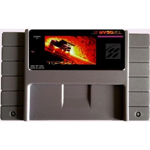 High Quality 16 Bit Top Gear 2 NTSC Big Gray Game Card For USA Version Game Player