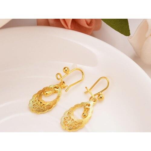 High quality Fashion Gold Filled Womens Drop Earring Dangle Earring Charms Jewelry beads Earrings brincos Vintage girls