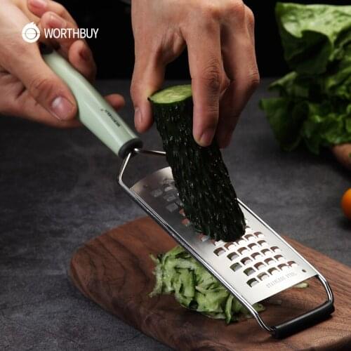 WORTHBUY Manual Vegetable Grater Carrot Potato Slicer 304 Stainless Steel Vegetable Slicer With Plastic Handle Kitchen Gadgets