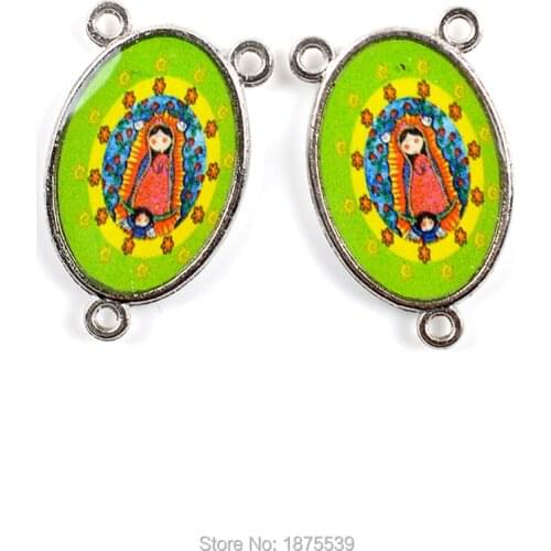 Green Carton Rosary Center For Baby Rosary Necklace