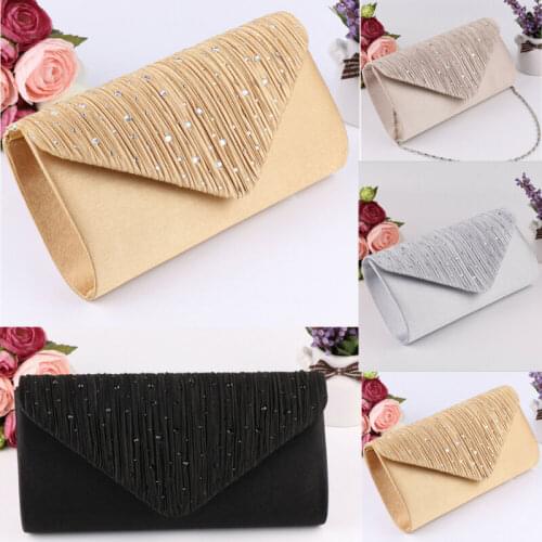Women Handbags Glitter Shimmer Clutch Shoulder Bags Diamante Evening Bag Party Prom Purse Chain Crossbody Bag /BL1