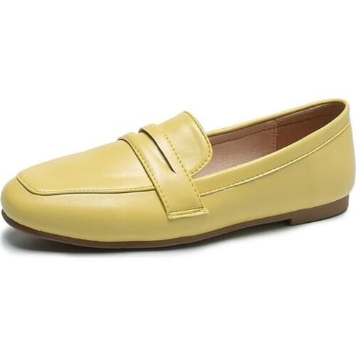 2021 Spring Fashion Vintage Retro Flats Shoes Women Soft Comfortable Slip On Woman Flats Casual Ladies Female Womens Shoes New