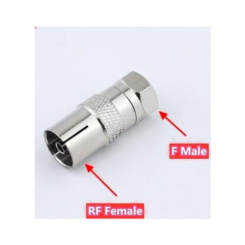 10PCS F Type Male Plug Connector Socket to RF Coax TV Aerial Female RF Adapters wholesale