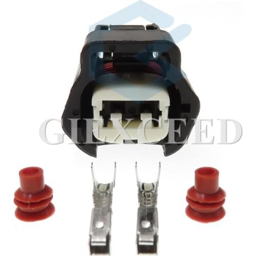 2 Sets 2 Pin Automotive Fuel Injector Plug Auto Female Socket For Nissan 300zx 240sx 200zx Silvia rb25det sr20 s13 r32