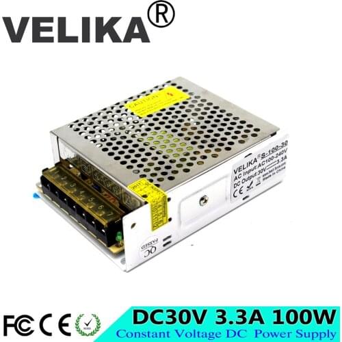 Power Supply dc30V 3.3A 100W Switching power Adapters LED Lighting transformers 110V 220V AC to dc SMPS With CNC Electrical CCTV