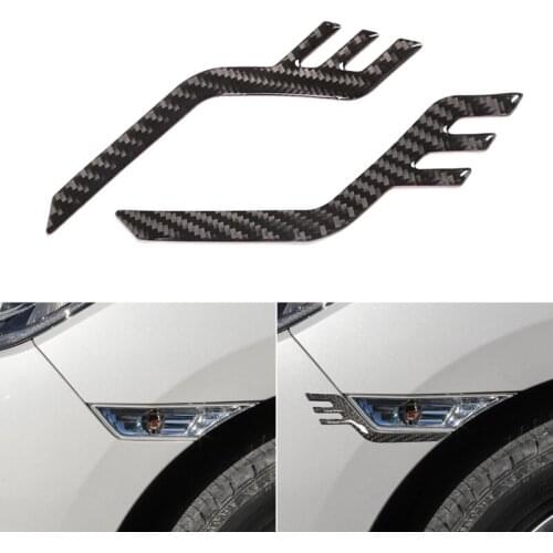 Car Styling Carbon Fiber Side Front Headlamp Headlights Eyebrows Eyelids Bumper Strips Cover Trim For Honda Civic 10th Gen 16-19