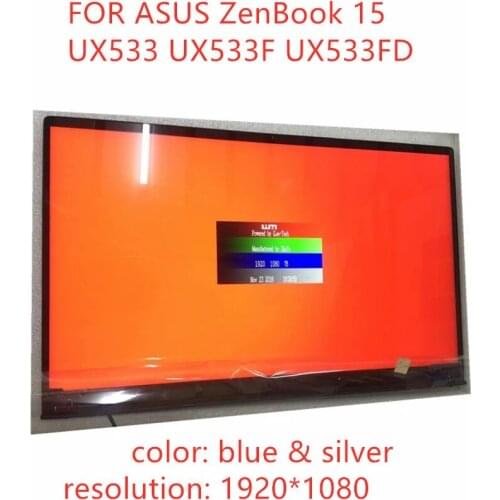 Free shipping Replacement FOR ASUS ZenBook 15 UX533 UX533F UX533FD LCD screen assembly 1920X1080 resolution LAPTOP UPPER PART