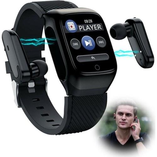 Wireless Earbuds Smart Watch Headset Fitness Tracker Bracelet Wristwatch Running Pedometer Smartwatch for Men Women