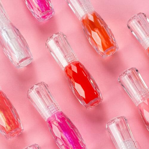 HANDAIYAN Jelly Luminous Glitter Glosses 3D Crystal Lipgloss Clear Menthol Oil Lip Volume Moisturizing Shine Lip Gloss Makeup