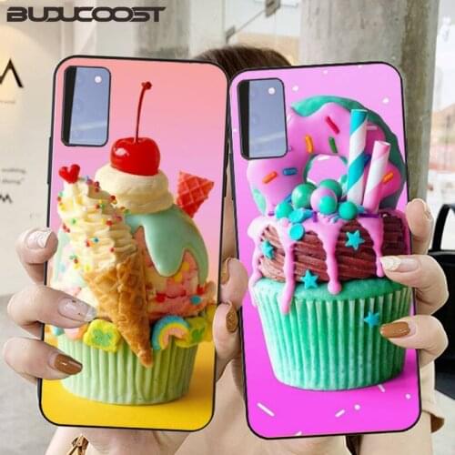 Heart Shaped Dessert Ice Cream Phone Case For Samsung Galaxy S10 Plus S10E S6 S7 Edge S8 S9 Plus S10lite S20 Plus S20 Ultra
