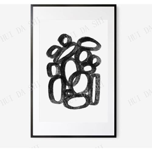 Black Abstract Art Print, Black and White Abstract Art, Gallery Wall Art, Minimal Prints, Modern wall art, printable poster