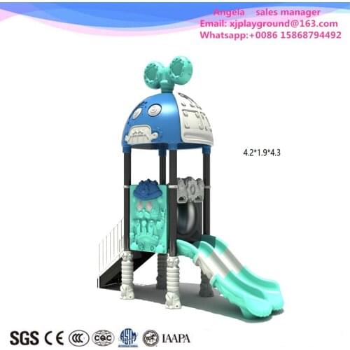 Pre-school outdoor children plastic slides playground