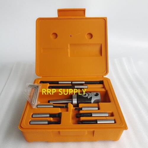 MT2 taper, F1-12 50mm boring head with MT2 shank and 9pcs 12mm boring bars set, boring head set, Best quality