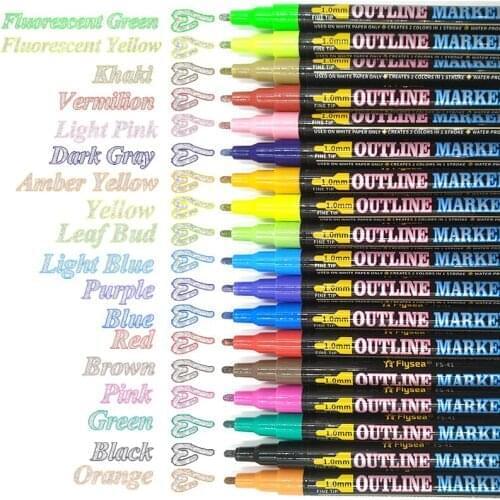 18 Color Bullet Tip acrylic paint markers Pen Set for Ceramic, Wood, Glass, Canvas, Porcelain, Metal, Great for Christmas Orname