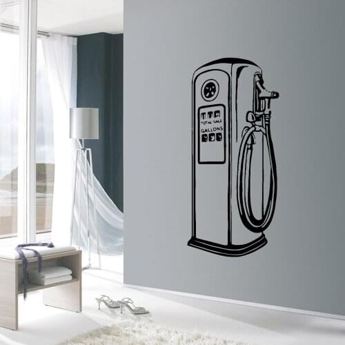 Gas Station Wall Stickers For Gas Station Living Room Home Decor Art Decals Mural Bedroom Sticker Vinyl Wallpaper ph817