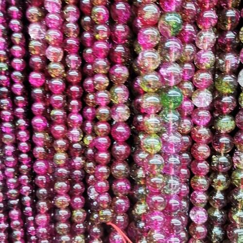 Wholesale fashion good quality Natural Watermelon Crystal Stone Beads For Jewelry Making for Beadwork DIY Bracelet, Necklace