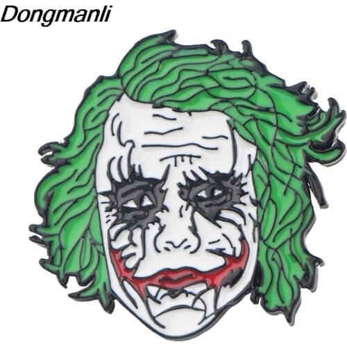 P4231Dongmanli Jewelry Cool Clown Enamel Pins and Brooches for Women Lapel Pin Backpack Bags Badge Gifts