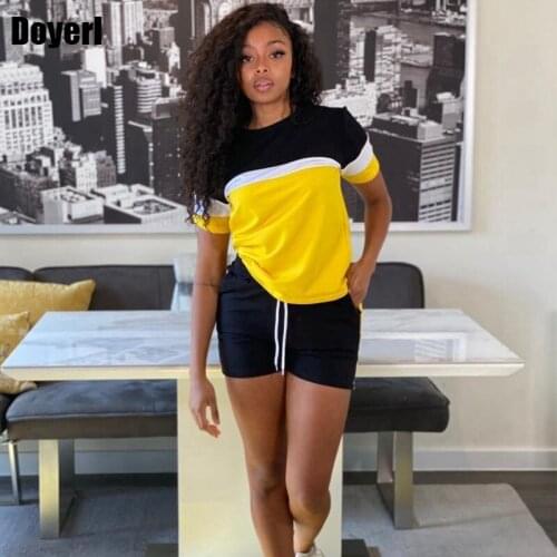 Casual Two Piece Tracksuit Set Summer Clothes for Women Sweat Suit Set Biker Shorts 2 Piece Sets Womens Outfits Jogging Femme