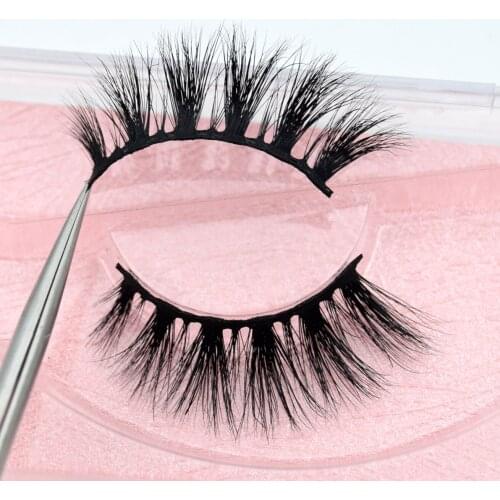 Visofree Eyelashes natural handmade eye lashes Soft False Eyelashes 1pair glitter packing Makeup long sexy 3D Mink Lashes M17