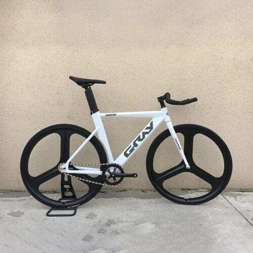 Grey Track Bike With Aluminum Alloy Frame 700C Fixed Gear Bike 48cm 52cm Fork Magnesium Alloy Wheel Single Speed Fixie Bike