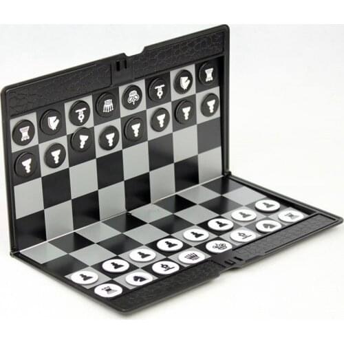 Chess portable soft rubber magnetic folding wallet Mini student training chess Wallet Mini chess