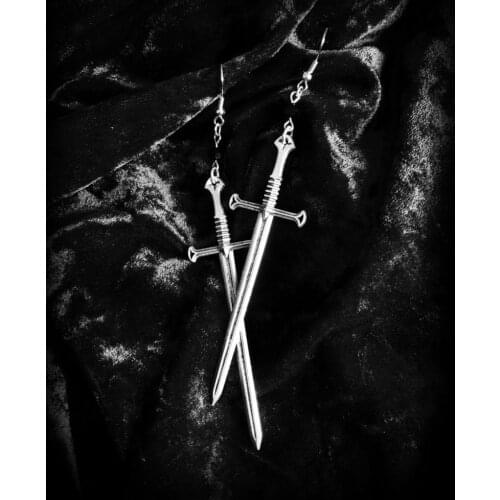 Die by the sword earrings