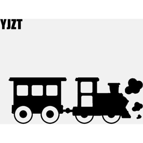 YJZT 14.5CM*5.1CM Funny Train Vinyl Decal Car Sticker Black/Silver C3-1785