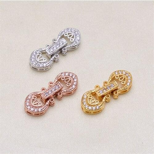 925 Silver Plating Clasp Accessories For DIY Making Clasps Hooks For Handmade Woman Pearls Necklace Bracelet Jewelry Accessories