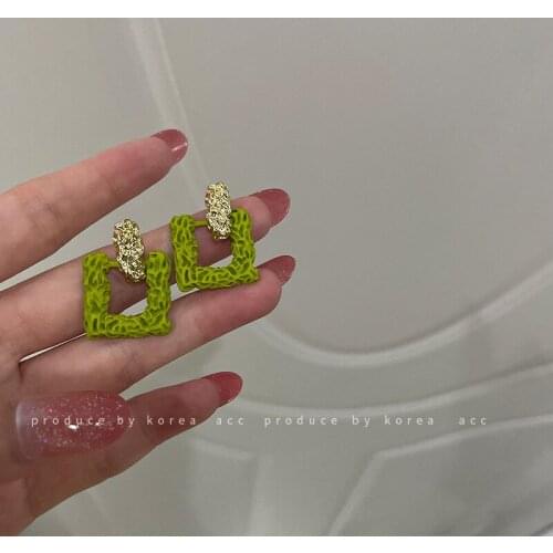 2021 Wholesale Irregular Square Drop Earring 2021 New Fashion Jewelry for Women Girls Wholesale Accessory