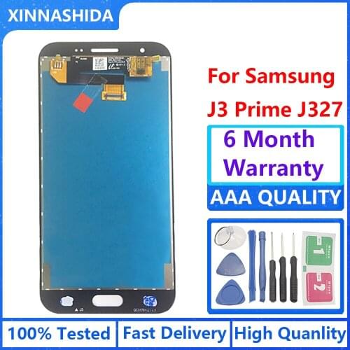 Super AMOLED 5.0'' Display For SAMSUNG Galaxy J3 prime 2017 Emerge J327 LCD Touch Screen Digitizer Assembly Replacement Parts