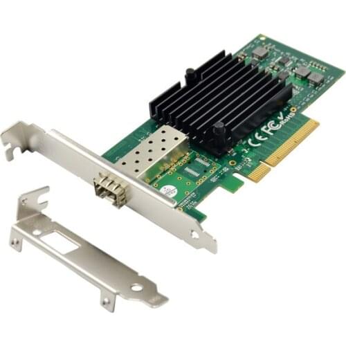 1Port PCIe X8 Single 10GbE SFP+ Single port Server Controller Network Card Adapter Intel JL82599EN Chip Gigabit 10000M Ethernet