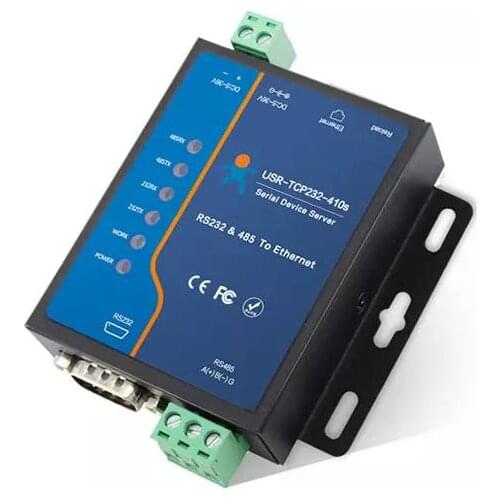 1PC USR-TCP232-410s ModBus RTU Converters support DNS DHCP RS232 RS485 SERIAL TO ETHERNET TCP/IP MODULE