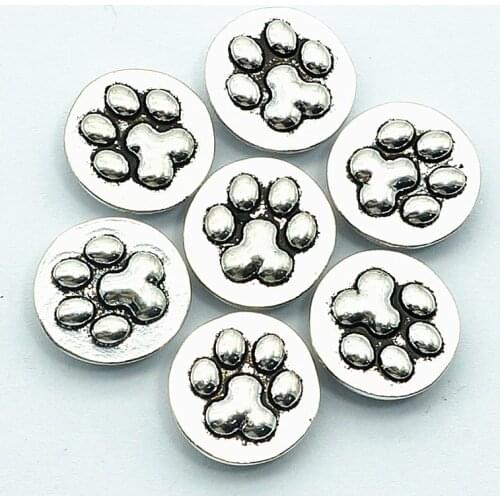 Hot sale 10pcs beauty Footprint pattern 12MM metal snap buttons charms fit DIY 12mm snap jewelry KZ9058