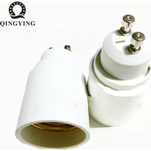 10pcs GU10 to E27 Lamp Holder Converter Bayonet Socket GU10 E27 Adapter Light Bulb Plug Extender Free Shipping