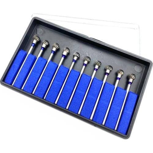 10pcs/box Dental Tungsten Grinding Heads Teeth Polishing Burs Dental Lab Grinding Drill Grinder Dentistry Equipment Bur D050SP