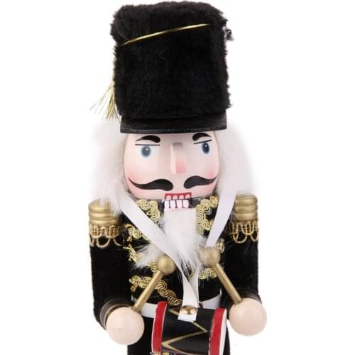 2PCS Wooden Solider Nutcracker Crafts Christmas Ornament Festival Decoration