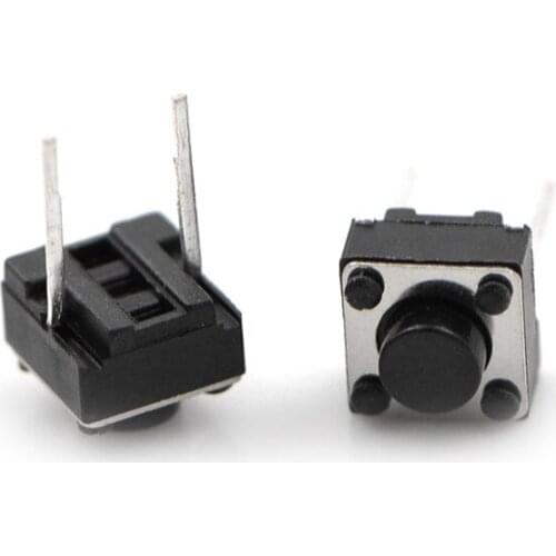 20pcs Push Button Switches 2 Pins Tactile Switch For DIY Parts 6*6*5mm