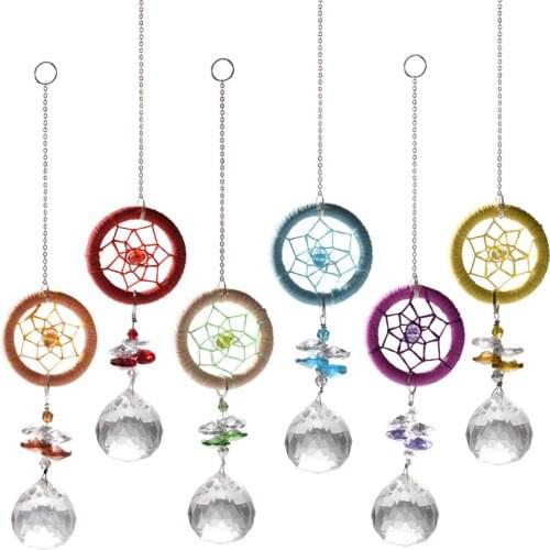 2019 New Arrive Colorful Crystal Dreamcatcher Personalised Home Decoration Accessories Modern Birthday Party Glass Decor Adult