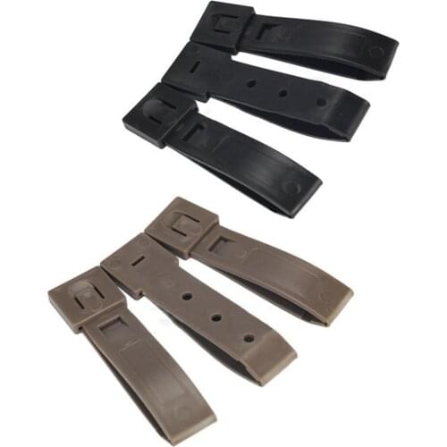 3PCS Short Tactical Molle System 3 Inch Malice Clips Strap Universal For Kydex Holster Knife Sheath Molle Attachment Black