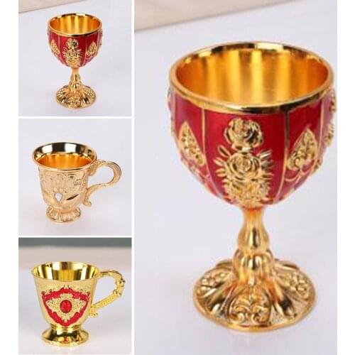 30ml Retro Metal Wine Glass Bar Dinnerware Aluminum Alloy 30ml Beer Glass Coffee Cup Goblet Legs